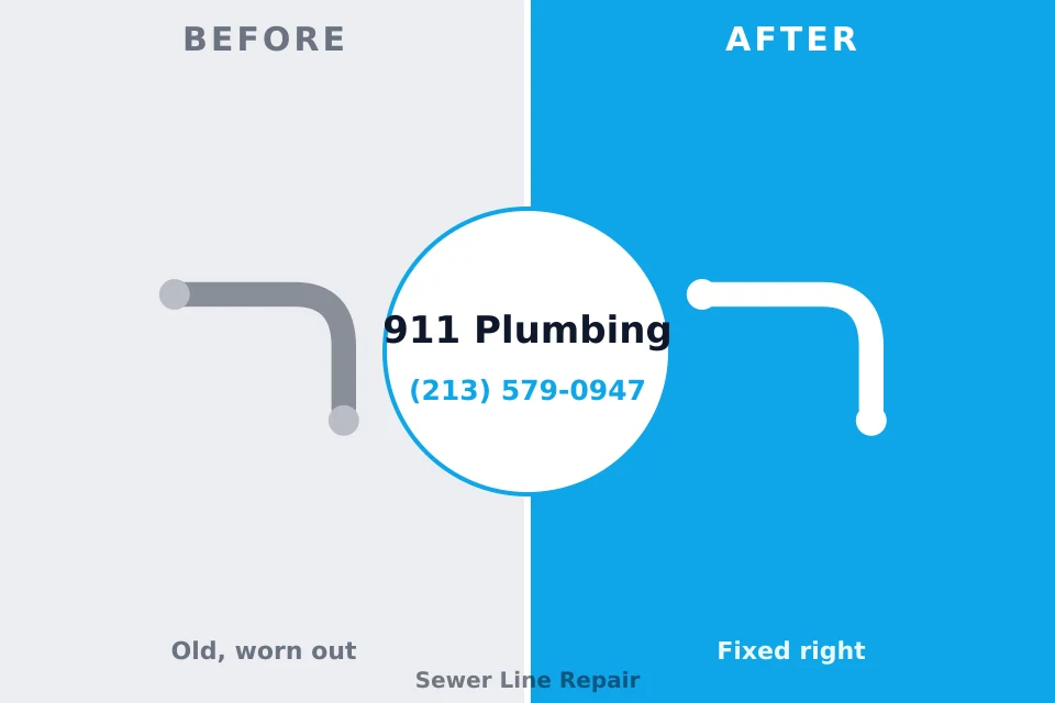 Before and after: plumbing repair Highland Village, TX